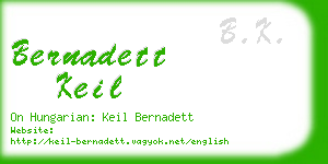 bernadett keil business card